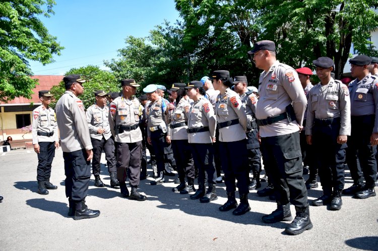 Polda NTT Gelar Apel Serpas Personel BKO Pengamanan TPS Pilkada Serentak 2024