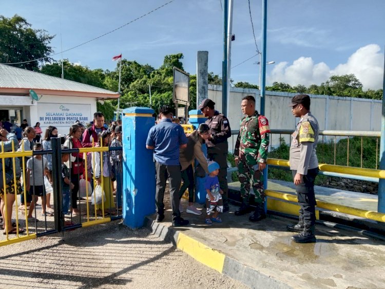 Sinergitas Pengamanan Personel Polsek Pantai Baru Dan Koramil 1627-02 Pantai Baru