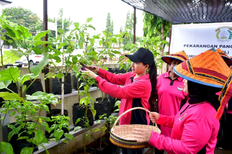 Bhayangkari NTT Dukung Ketahanan Pangan, Manfaatkan Pekarangan Rumah Dinas untuk Program P2L