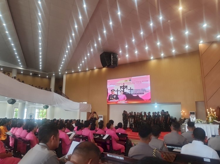 Semangat Kebangkitan Kristus, Polda NTT Gelar Ibadah Paskah Oikumene 2025 di GMIT Kota Baru Kupang