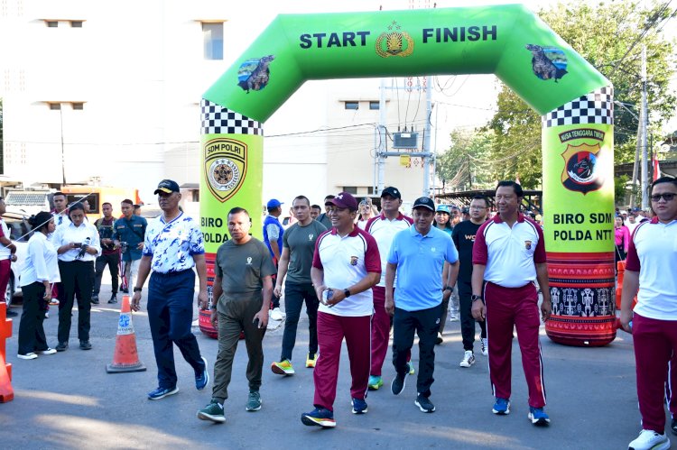 Olahraga Bersama Polda NTT: Rayakan Hari Bhayangkara ke-79 dengan Semangat Kolaborasi