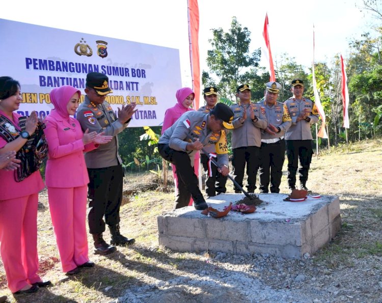 Kapolda NTT Letakkan Batu Pertama Sumur Bor di Polres TTU: Polri Hadir Nyata untuk Kesejahteraan Anggota dan Masyarakat