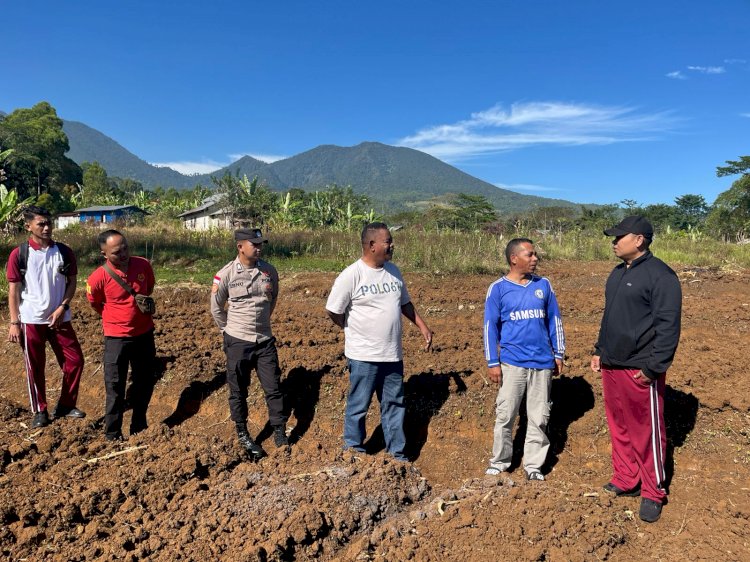 Polres Manggarai Tinjau Lahan Penanaman Jagung Serentak Dukung Program Ketahanan Pangan