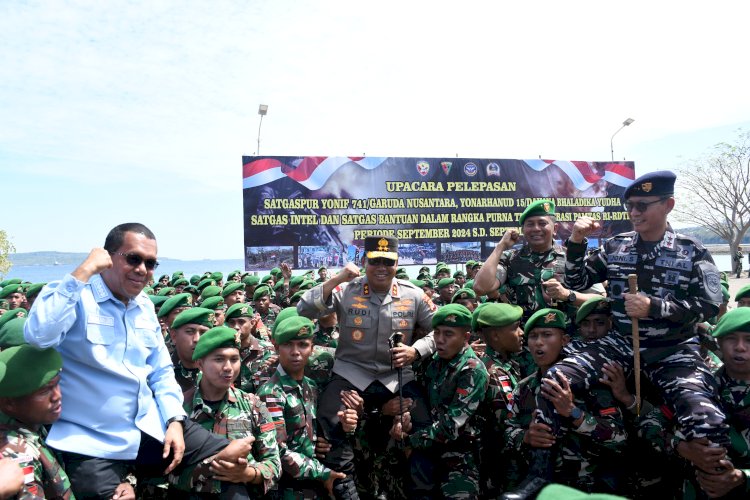 Kapolda NTT Hadiri Upacara Pelepasan Satgas Pamtas RI-RDTL di Kodareal VII Kupang