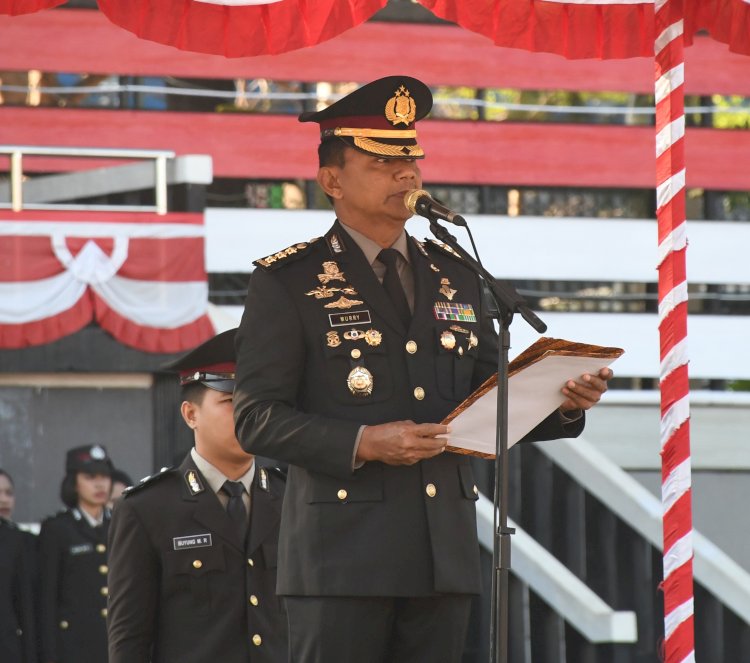Polda NTT Gelar Khidmat Upacara Hari Kesaktian Pancasila, Irwasda Polda NTT Bertindak Sebagai Inspektur Upacara