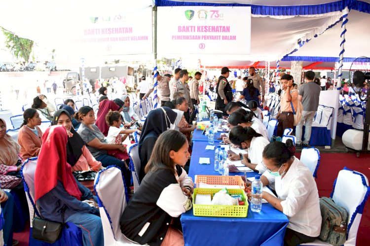 Bhayangkari Gelar Bakti Kesehatan di Ende, 1.620 Warga Dapat Layanan Medis Gratis