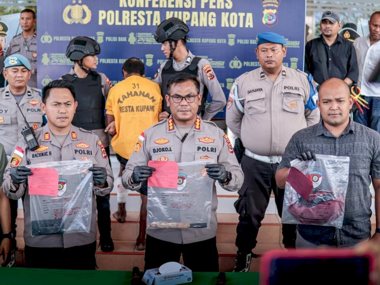 Pelaku Pembunuhan Pedagang Semangka Ditangkap Setelah 13 Hari Buron, Kapolresta Kupang Kota Gelar Konferensi Pers