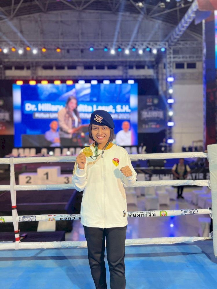 Polwan Satbrimobda NTT Bripda Erniati Ngongo Harumkan Nama Polri, Raih Medali Emas di Kejurnas Tinju 2025 di Sulawesi Tengah