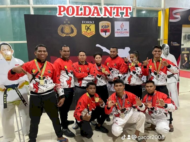 Kapolda NTT Irjen Rudi Darmoko Apresiasi “Tangan Dingin” Bripka Andri Erasmus, Pelatih Karate Polda NTT yang Ukir Prestasi Nasional