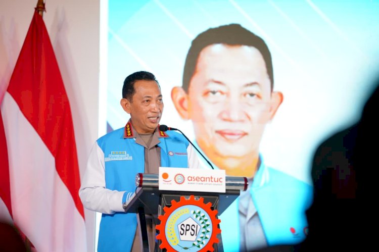 Di HUT KSPSI-Harpekindo, Kapolri Tekankan Perkuat Sinergitas hingga Dukung Hak Buruh