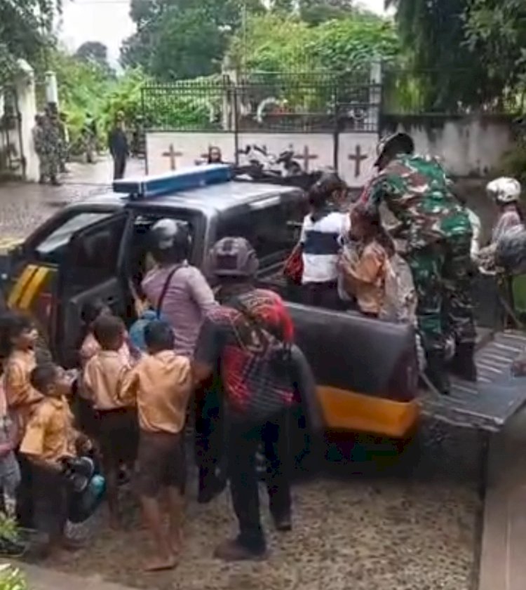 Sinergi TNI-Polri Bergerak Cepat Amankan Konflik Warga di Adonara, Keselamatan Anak-Anak Menjadi Prioritas