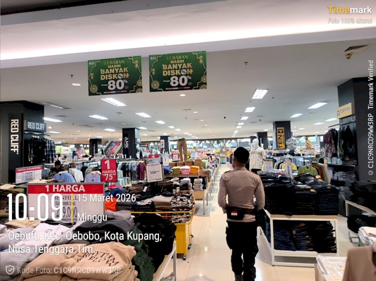 Ops Ketupat Turangga 2026: Polisi Perketat Pengamanan di Pusat Perbelanjaan dan Tempat Keramaian Kota Kupang