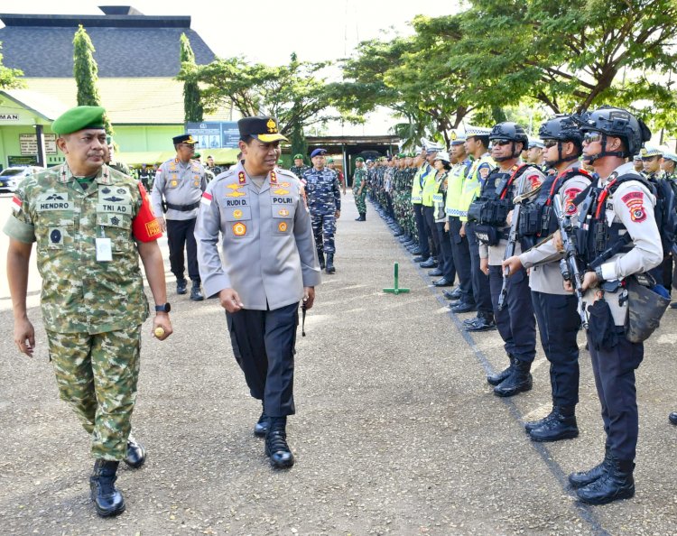 Kapolda NTT dan Danrem 161/Wira Sakti Cek Kesiapan Pasukan Gabungan TNI-Polri Amankan Kunker Wapres RI di NTT