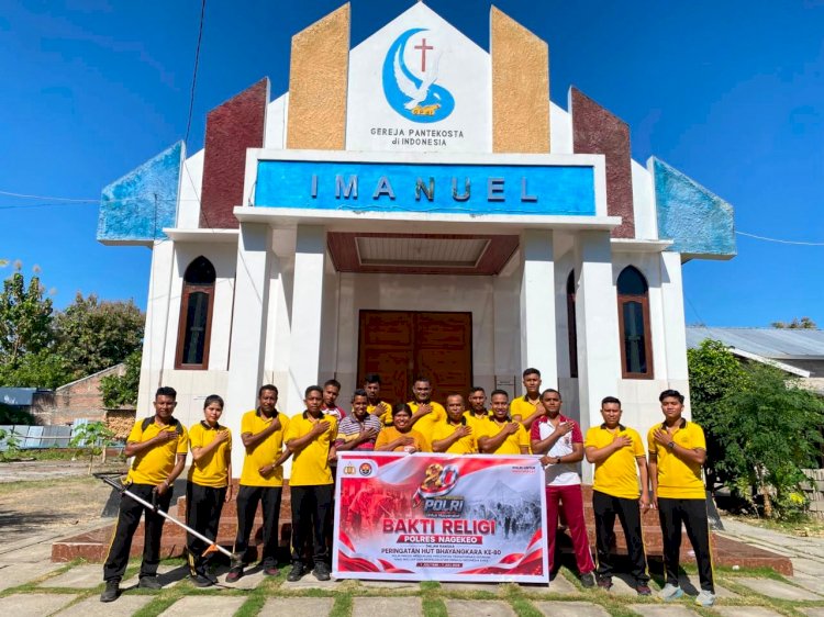 Sambut HUT Bhayangkara Ke-80, Polres Nagekeo Gelar Bakti Religi di Masjid dan Gereja sebagai Wujud Pengabdian untuk Masyarakat