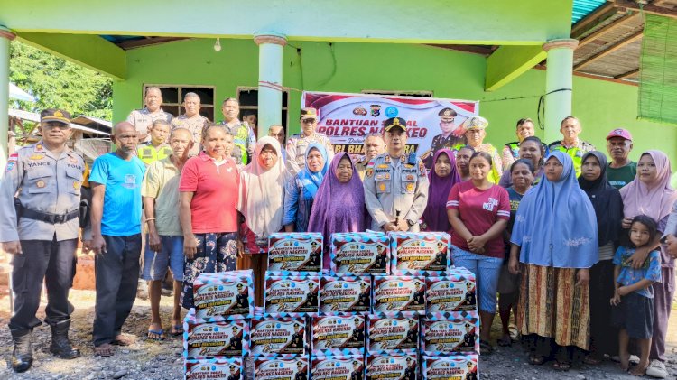 Sambut HUT Bhayangkara ke-80, Polres Nagekeo Salurkan Bantuan Sosial untuk Warga Danga