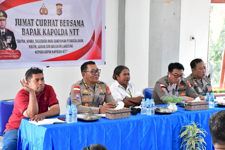 Polda NTT Hadir di Tengah Masyarakat Kelurahan Kuanino Lewat Jumat Curhat, Serap Aspirasi Warga