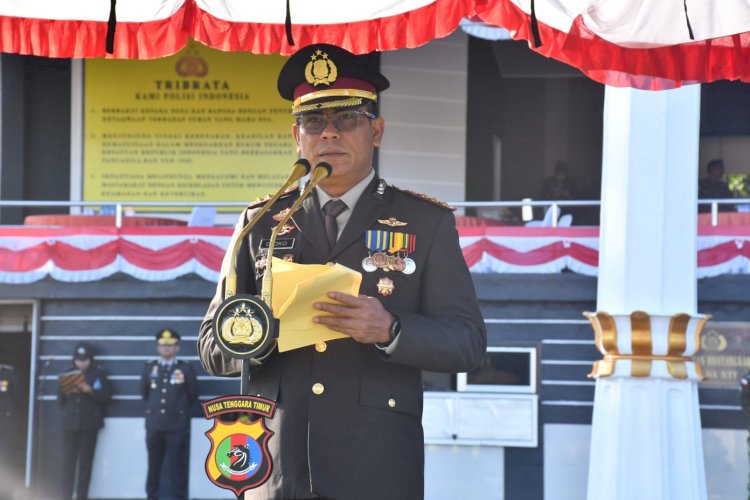 Dirresnarkoba Polda NTT Pimpin Upacara HUT ke-81 Kemerdekaan RI, Tekankan Makna Kemerdekaan di Tengah Bencana Flores