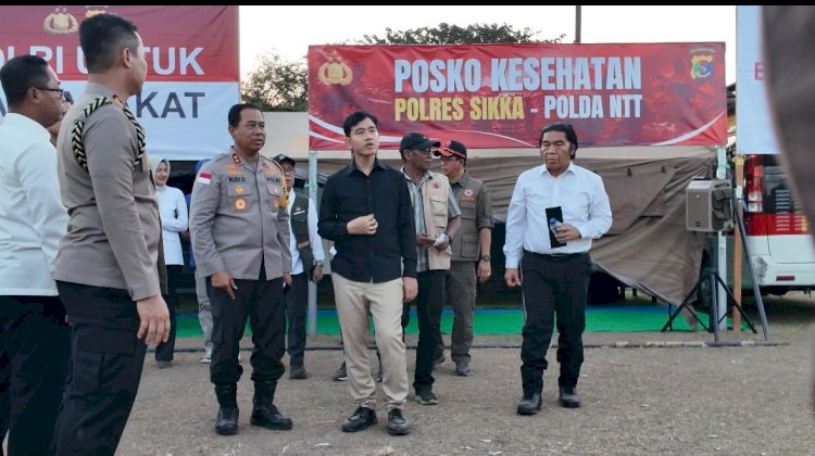 Kapolda NTT Dampingi Wapres Gibran Tinjau Dampak Gempa dan Pengungsi di Kabupaten Sikka