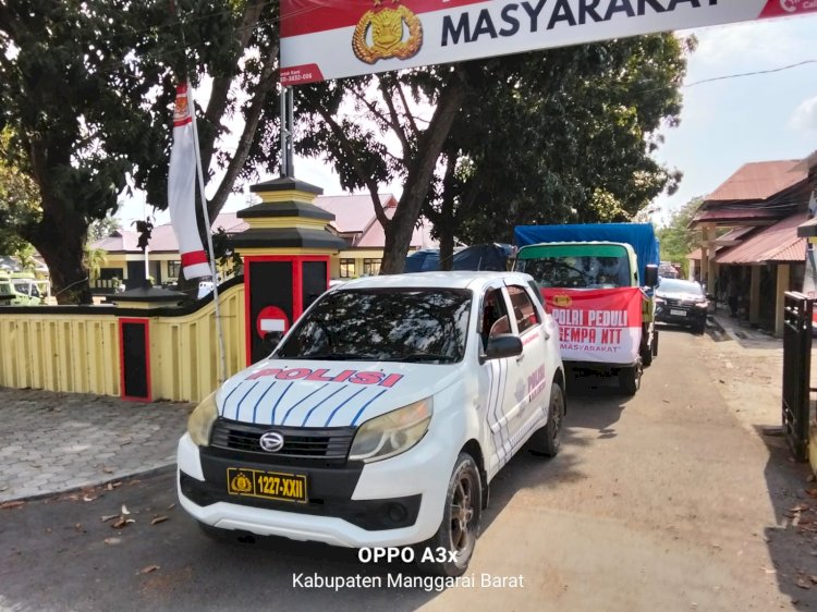Polri Peduli Bencana, Bantuan Logistik Dikirim dari Manggarai Barat untuk Warga Terdampak Gempa Flores