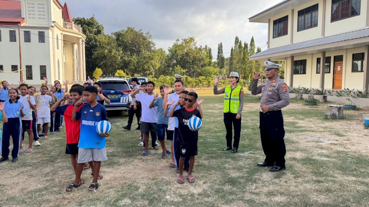 Pulihkan Keceriaan Anak Pascagempa, Polri Gelar Trauma Healing Sambil Belajar Rambu Lalu Lintas