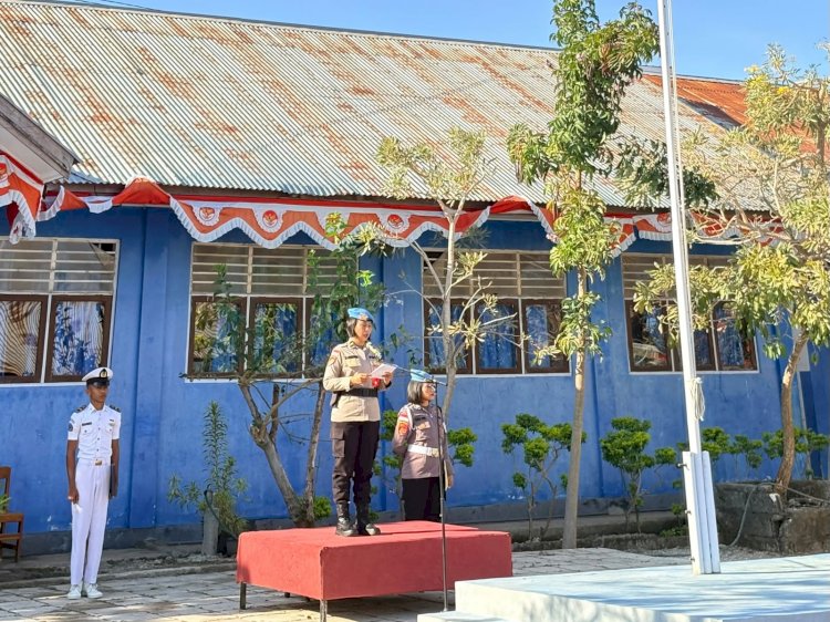 Dari Lapangan Upacara, Polisi Tanamkan Disiplin dan Jauhi Bullying kepada Pelajar Kota Kupang
