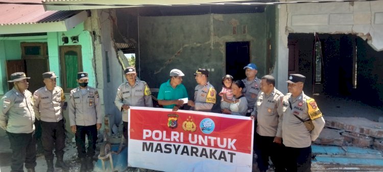 Aksi Nyata Polsek Paga Sikka: Ringankan Beban Korban Gempa Flores Lewat Bantuan dan Tenaga