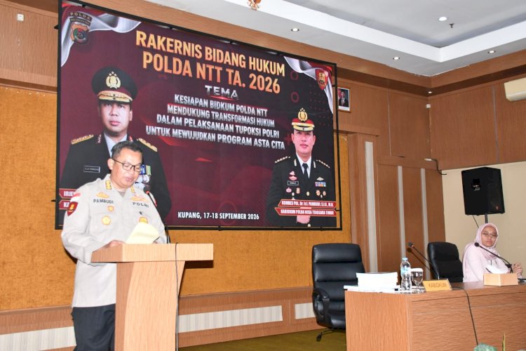 Perkuat Kesiapan Hadapi Transformasi Hukum Pidana Nasional, Bidkum Polda NTT Gelar Rakernis T.A. 2026