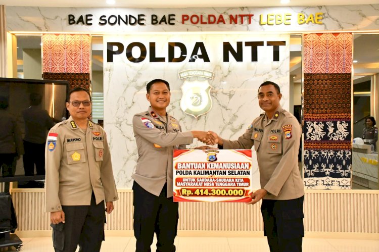 Solidaritas Lintas Provinsi, Polda Kalsel Salurkan Bantuan Kemanusiaan untuk Masyarakat NTT