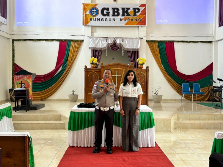 Minggu Kasih di Gereja GBKP Runggun Liliba, Dirlantas Polda NTT Perkuat Kedekatan dengan Jemaat