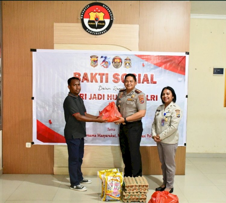 HUT ke-75 Humas Polri: “Polisi Bersama Masyarakat, Humas Menjaga Reputasi Polri”, Bidhumas Polda NTT Salurkan Bantuan Sosial