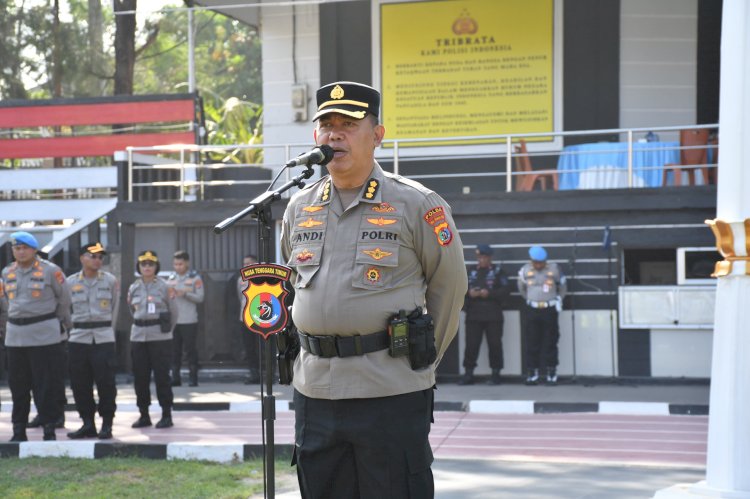 Irwasda Polda NTT Pimpin Apel Siaga Pengamanan Dua Tahun Kepemimpinan Presiden RI, Personel Diminta Tetap Siaga dan Disiplin