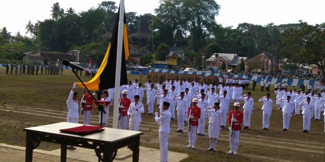 H-2 HUT RI Ke 72, Kabupaten Sumba Barat Gelar Gladi Upacara Bendera
