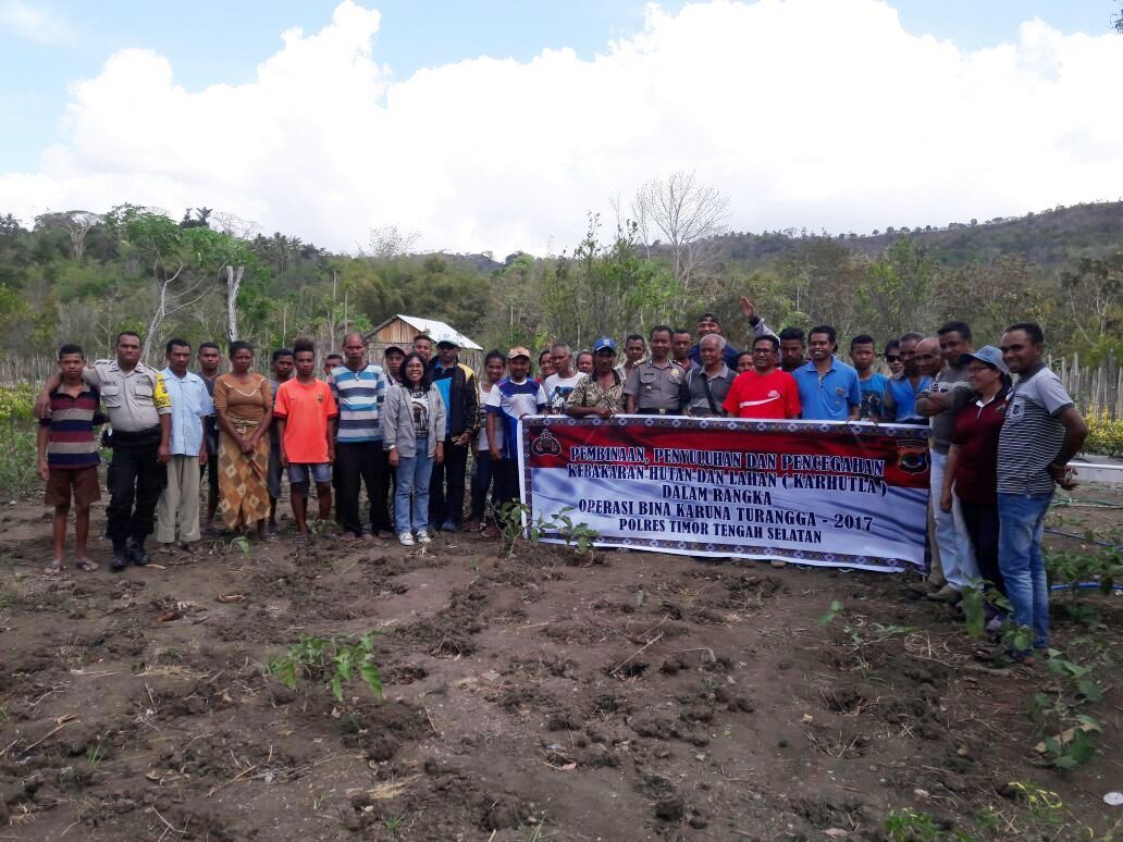 Antisipasi Kebakaran hutan dan lahan, Kasat Binmas Polres TTS terus bersosialisasi di tengah masyarakat