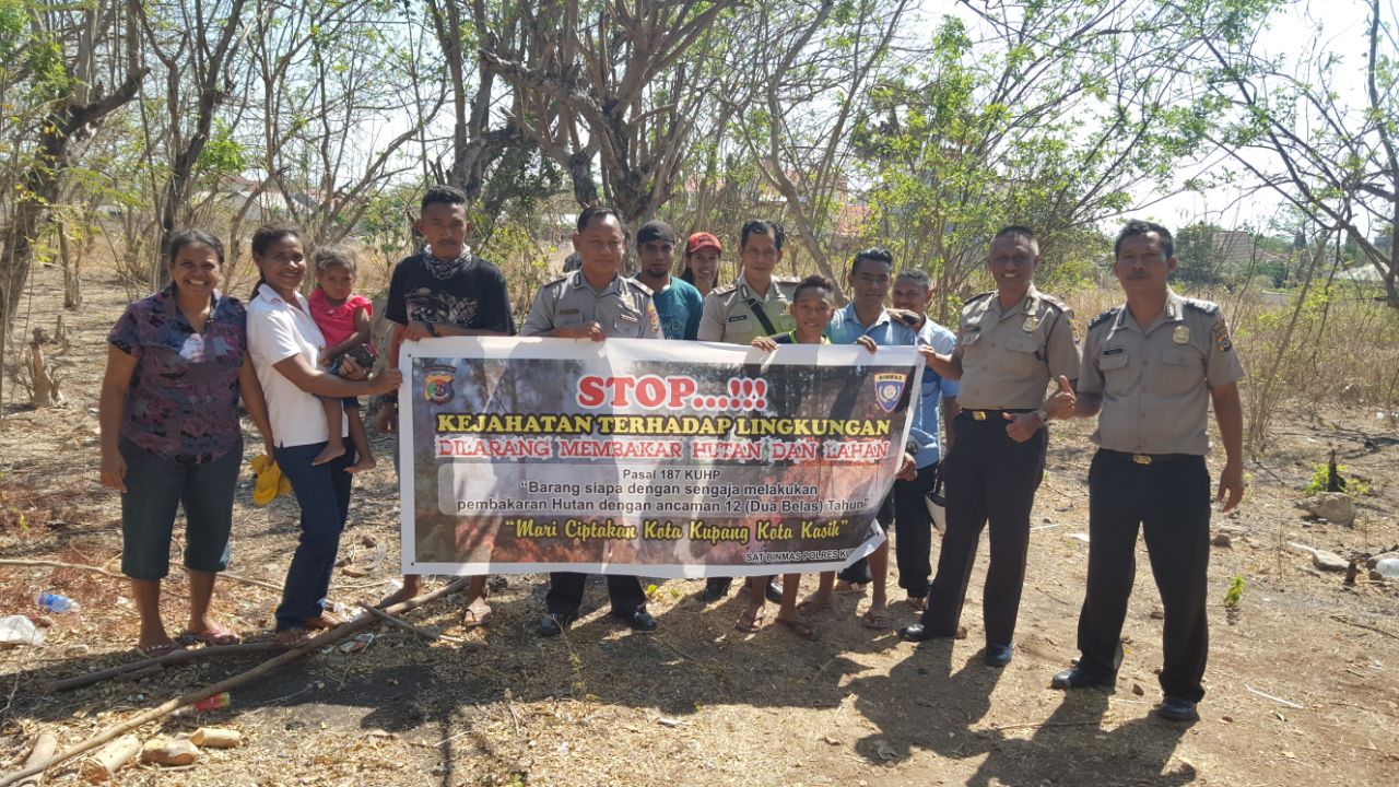 Cegahan Karhutla, Satuan Binmas Polres Kupang Kota Lakukan Sosialisasi