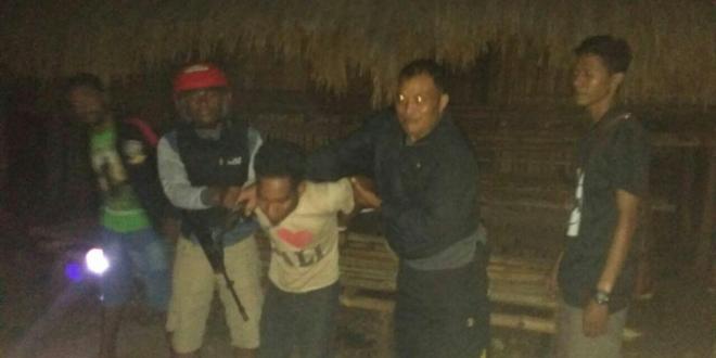 Tersangka Penyerangan di Kampung Kabanda berhasil di bekuk aparat Polsek Kodi Bangedo