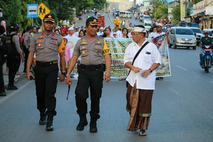 Kapolres Kupang Kota,Pimpin langsung Pengamanan Pawai Ogoh-Ogoh