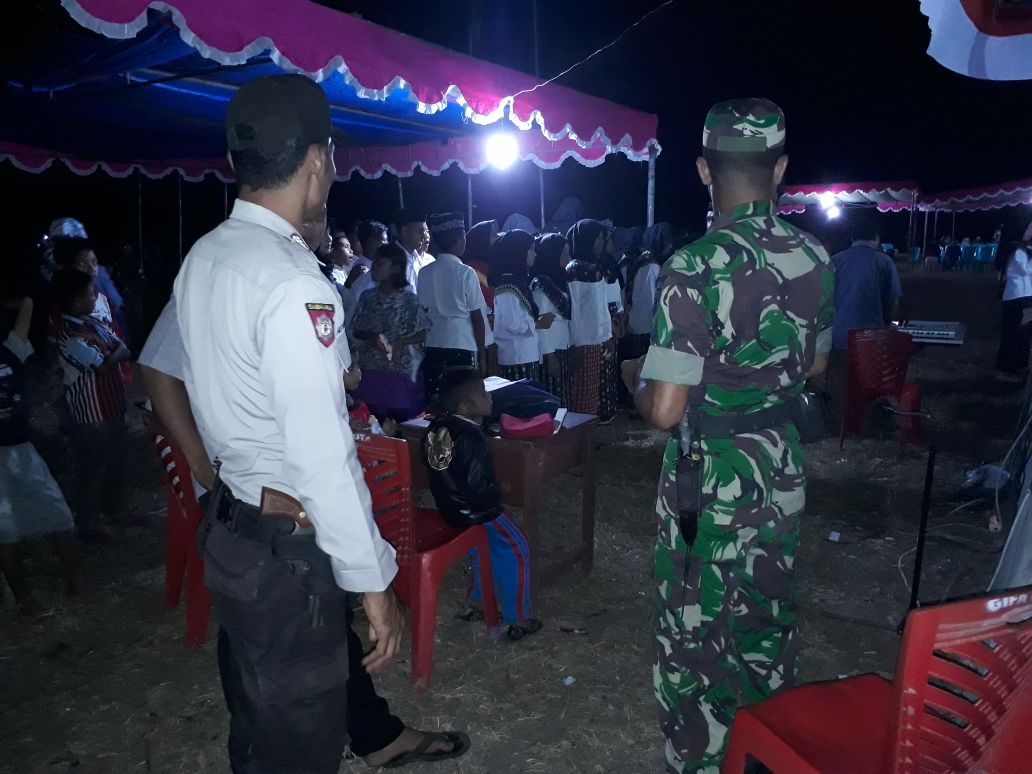 Personil Polsek Sambi Rampas, Polres Manggarai Laksanakan Pengamanan penutupan MTQ tingkat Manggarai Timur