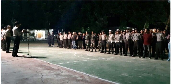 Gandeng TNI dan Brimob, Polres Manggarai Barat Gelar Patroli Malam