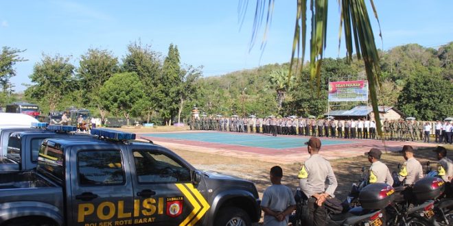 Maksimalkan Pengamanan, Polres Rote Ndao Laksanakan Apel Gelar Pasukan Operasi Ketupat 2018