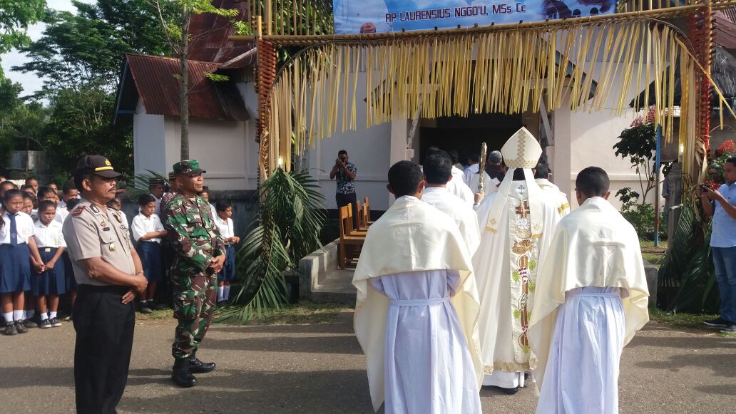 Kapolsek Cibal pimpin pengamanan Misa Pentabisan Imam Baru di Pagal