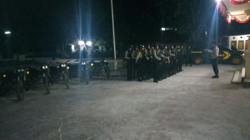Patroli malam Kota tambolaka, ini rute yang dilalui Peleton Dalmas Direktorat Sabhara Polda NTT