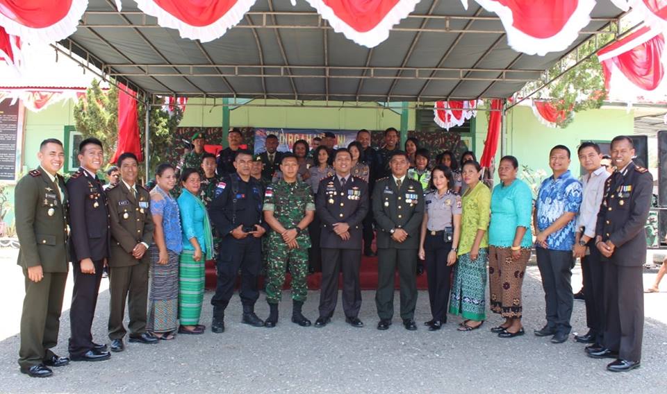 Kapolres Belu Bersama Pejabat Utama, Hadiri Peringatan HUT TNI ke 73 di Makodim 1605 Belu