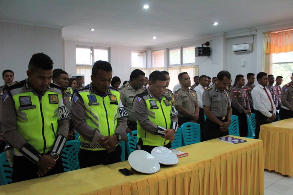 Setelah Galang Dana, Polres Belu Kirim Doa Untuk Korban Bencana Alam Sulawesi Tengah