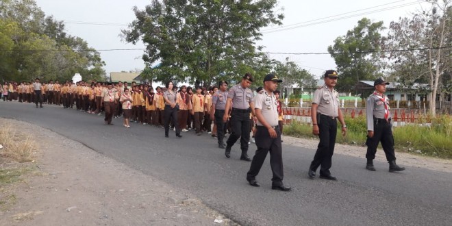 Satuan Binmas Hadiri Pelantikan Saka Bhayangkara Ranting Lembor