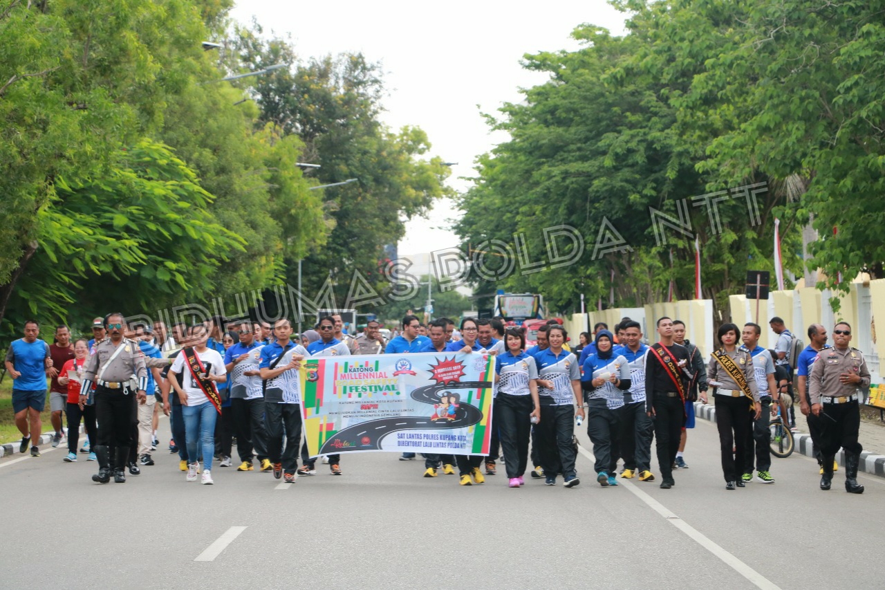 di CFD, Sat Lantas Polres Kupang Kota Sosialisasi Millenial Road Safety Festival