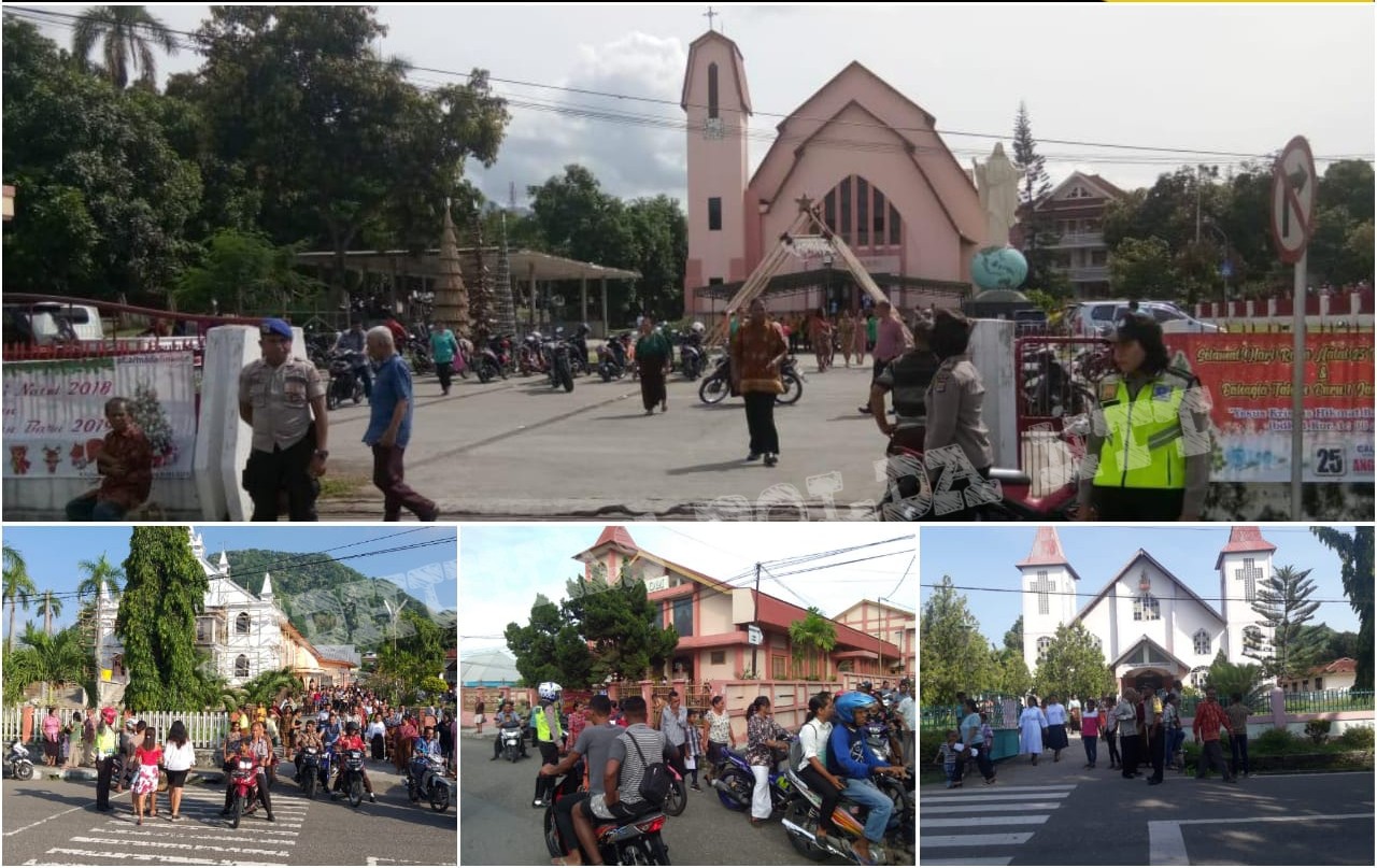 Polres Ende Berikan Pengamanan Gereja di Kabupaten Ende