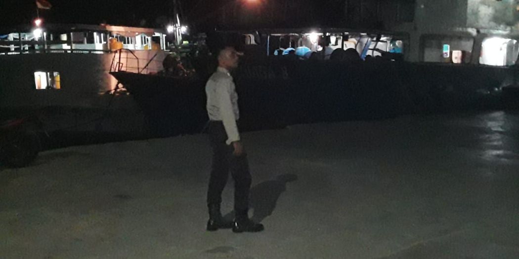 Polsubsektor KP3 Laut Gelar Patroli Malam