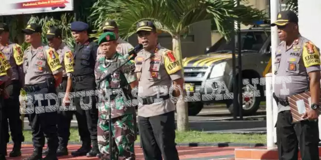 Kapolres Belu Pimpin Apel Pergeseran Pasukan Polri-TNI menuju TPS