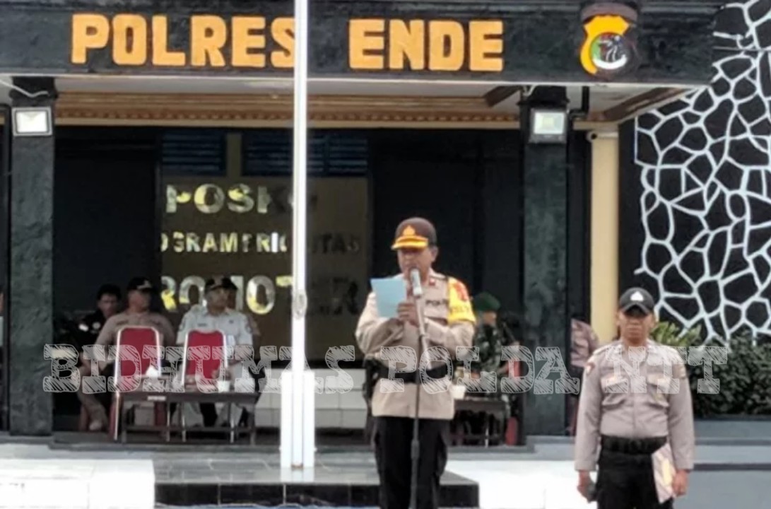 Polres Ende Selenggarakan Apel Gelar Pasukan Dalam Rangka Ops Keselamatan Turangga 2019