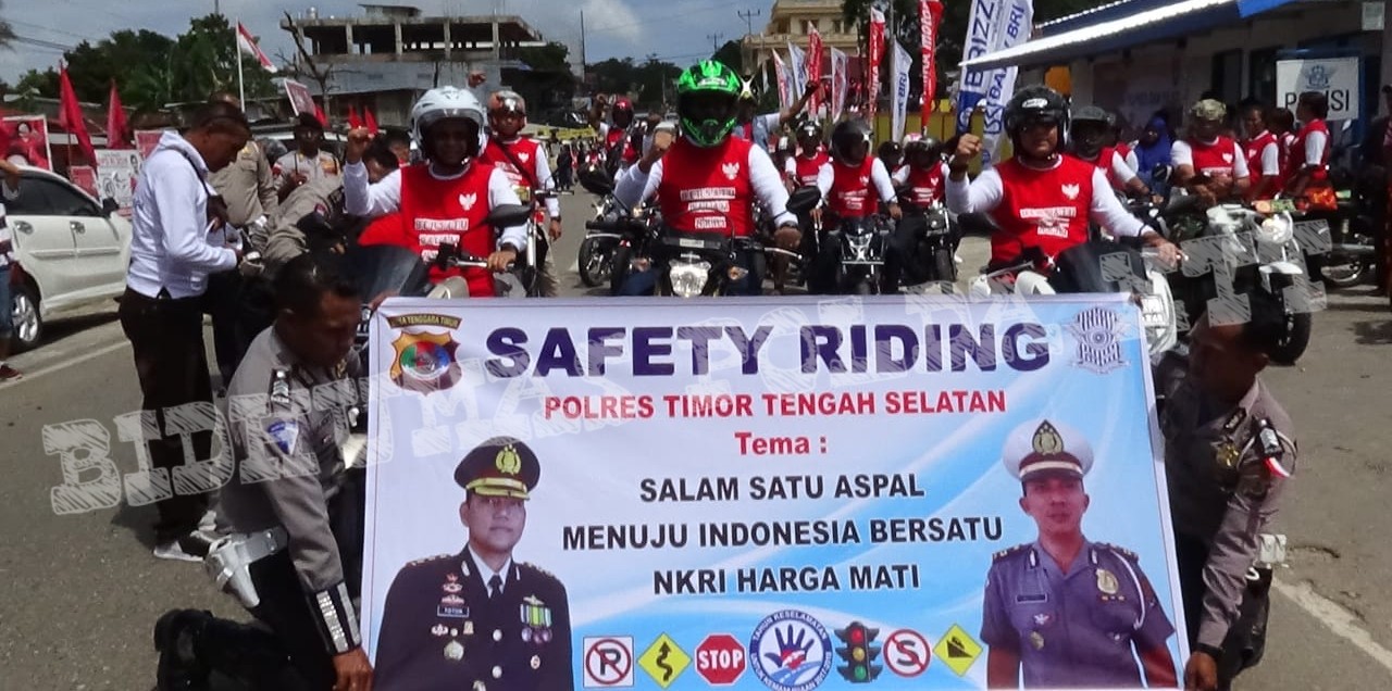 Polres TTS Edukasi Pemilu Damai dan Safety Riding